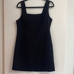 English Factory Sleeveless Square-Neck A-Line Mini Dress